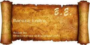 Barcza Endre névjegykártya